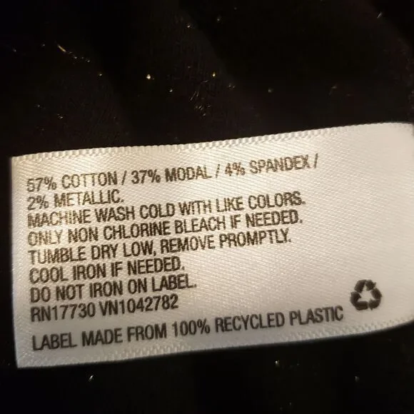 Black & Gold Plus Size Tank Top w/ Gold Speckles Sz XXL - Picture 6 of 6